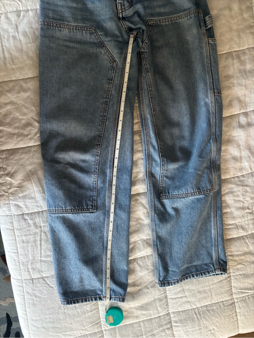 Jesse Kamm Patchfront Handy Pants in Cowboy Blue denim - Picture 8 of 8